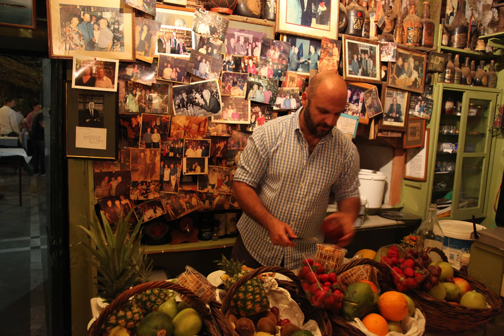 Interior of Taverna Tripa in Kinopiastes, Corfu