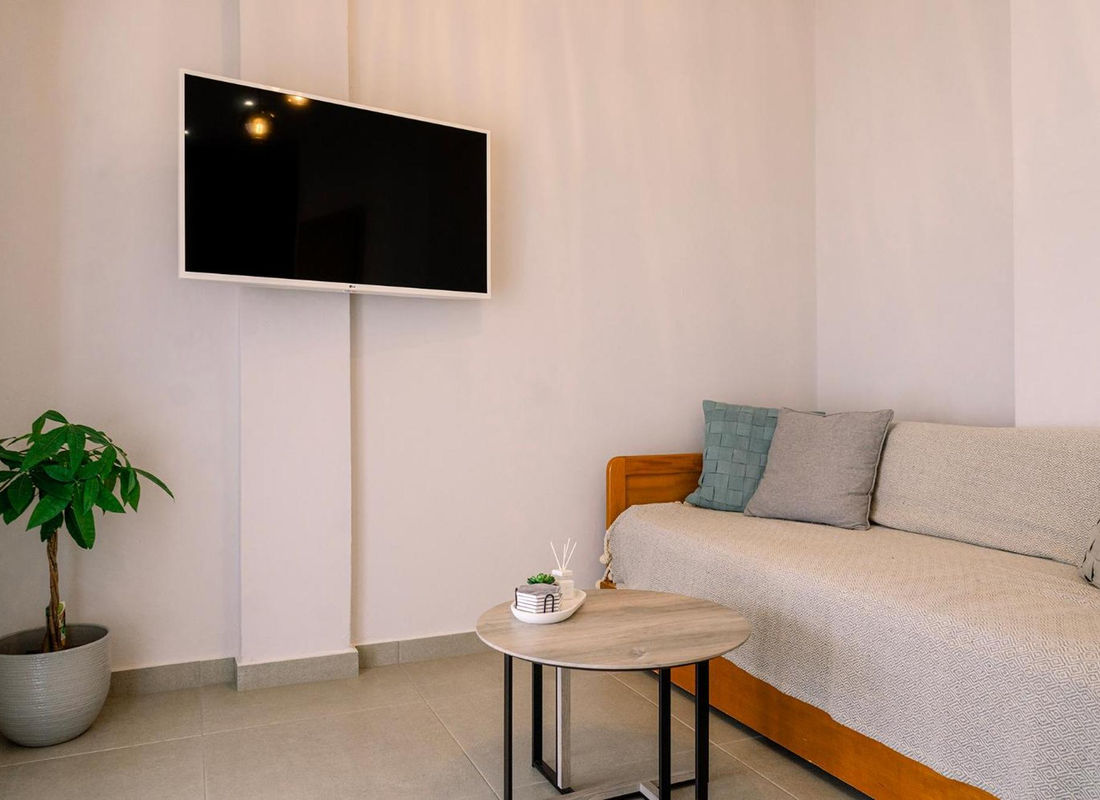 Living area at Agnantio Apartment in Corfu Town