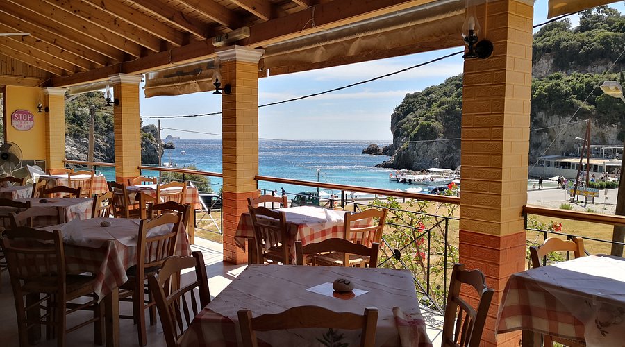 Sea view from Mediterraneo Pizzeria and Pasta in Paleokastritsa