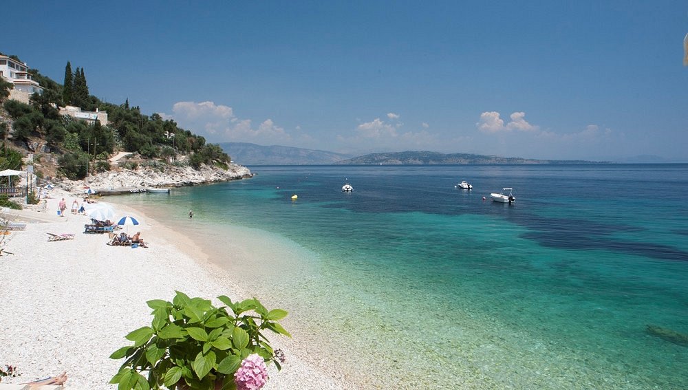 Seasonal sunbeds and parasols are available.