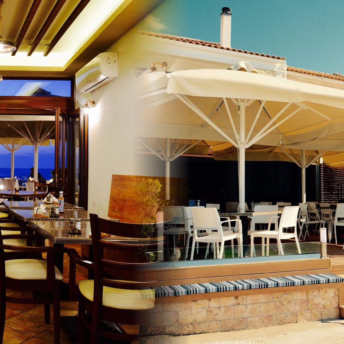 Faros Restaurant beachfront dining in Acharavi, Corfu