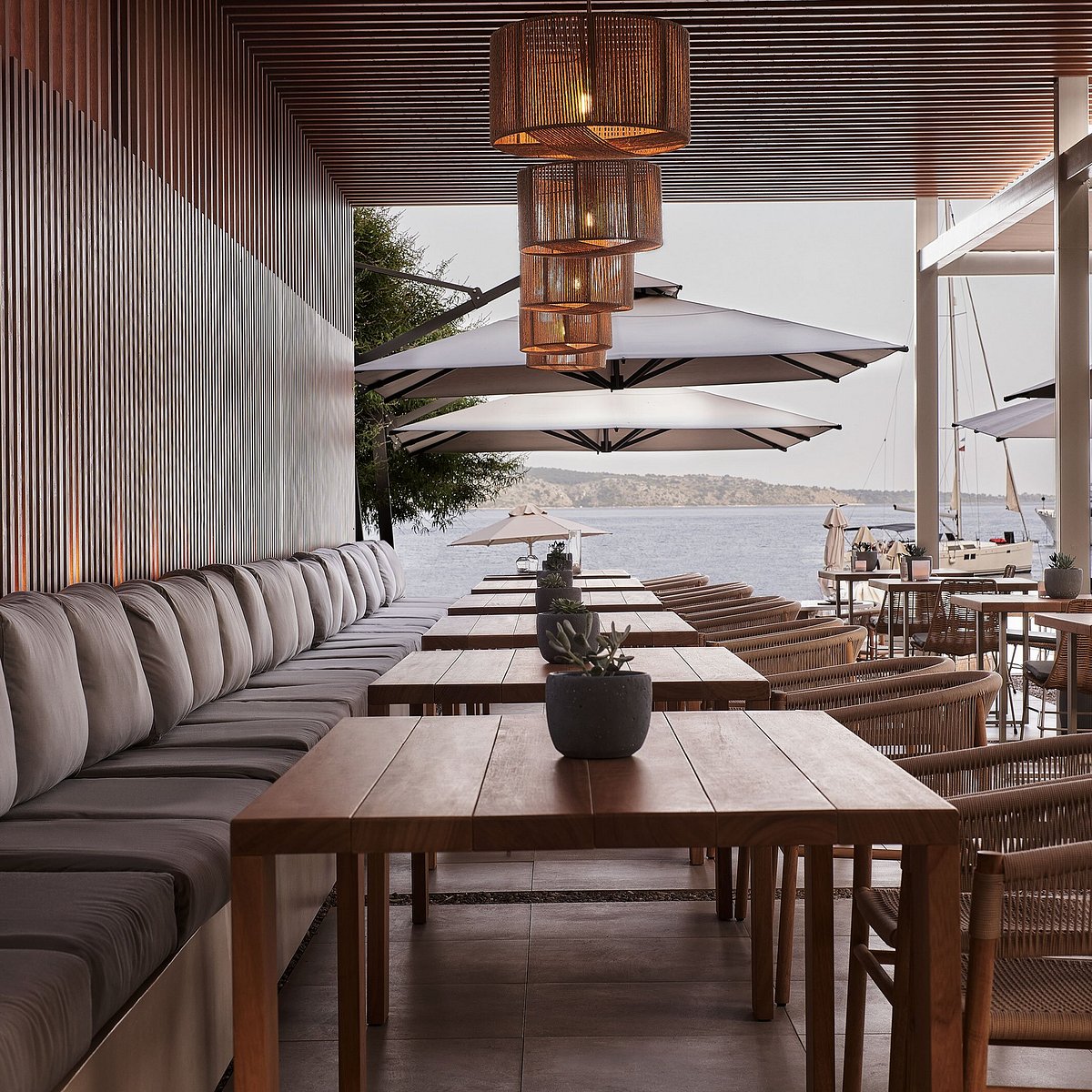 Beachfront dining at Callao Corfu on Kalami Bay