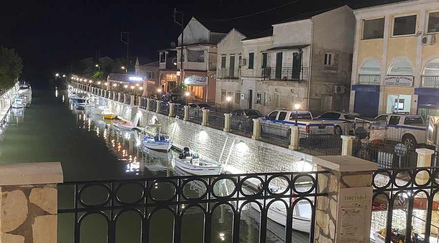 Riverside restaurant in Lefkimmi, Corfu