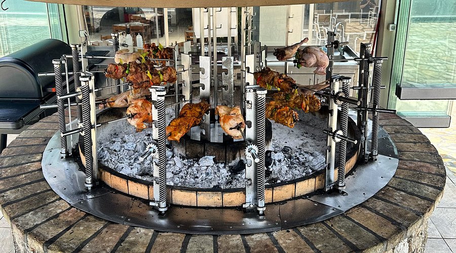 Traditional barbecue at Spiros Taverna in Paleokastritsa