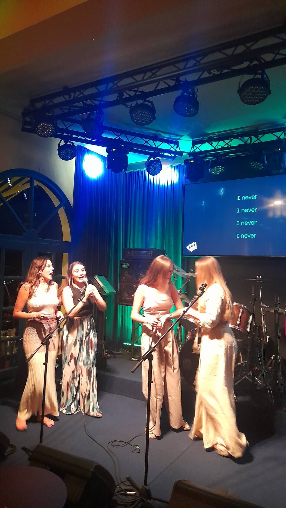 Live music performance at Music House cafe bar in Nissaki, Corfu