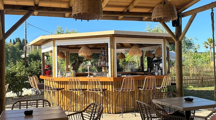 Maemo cafe and bar by the sea in Petriti, Corfu