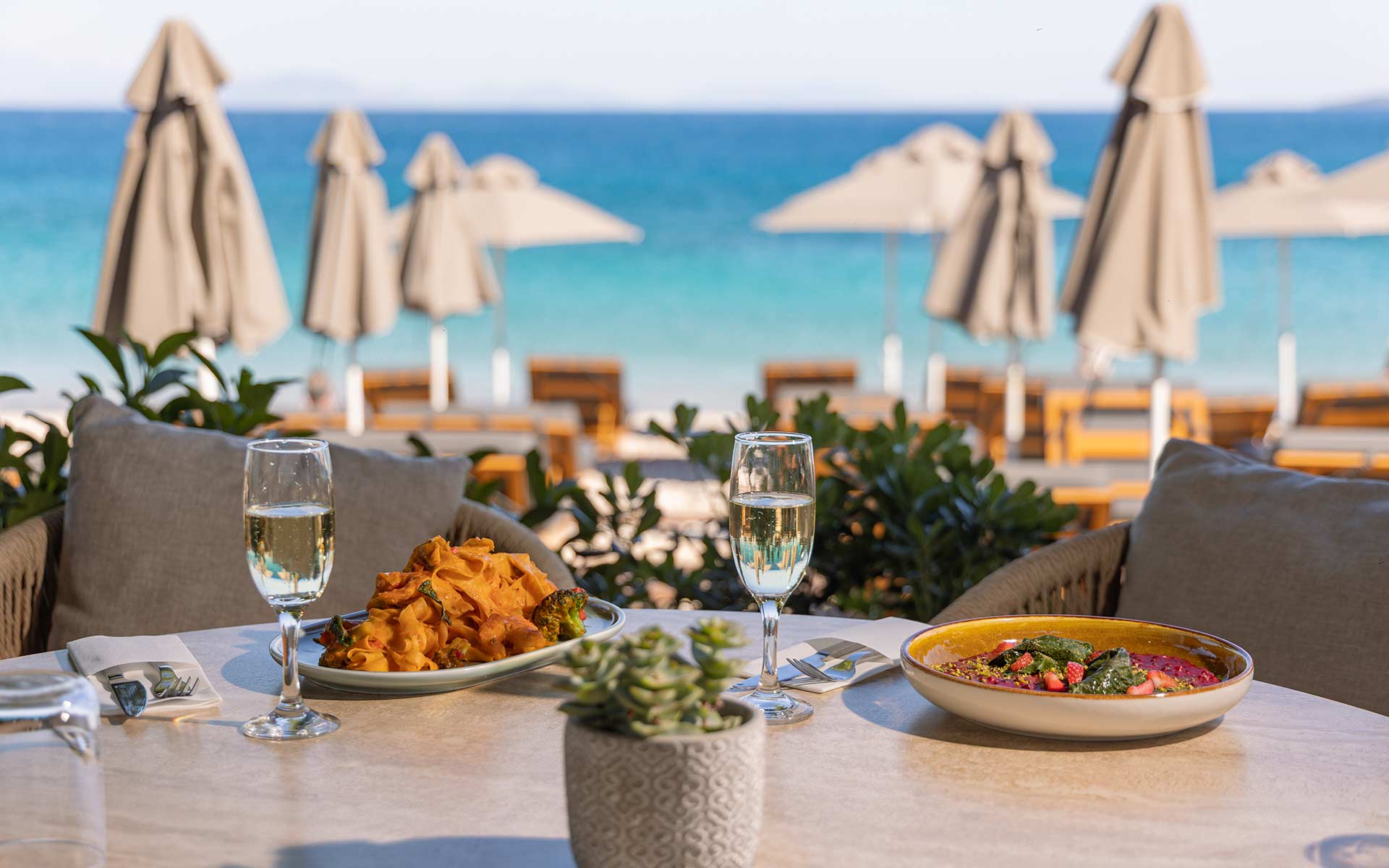 Cielo Beach Concept beachfront dining in Barbati, Corfu