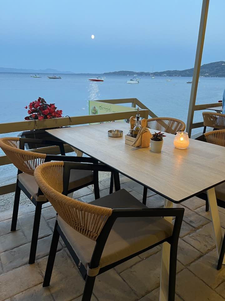 Akrogiali Taverna Kerkyra on the seafront at Agios Ioannis Peristeron, Corfu