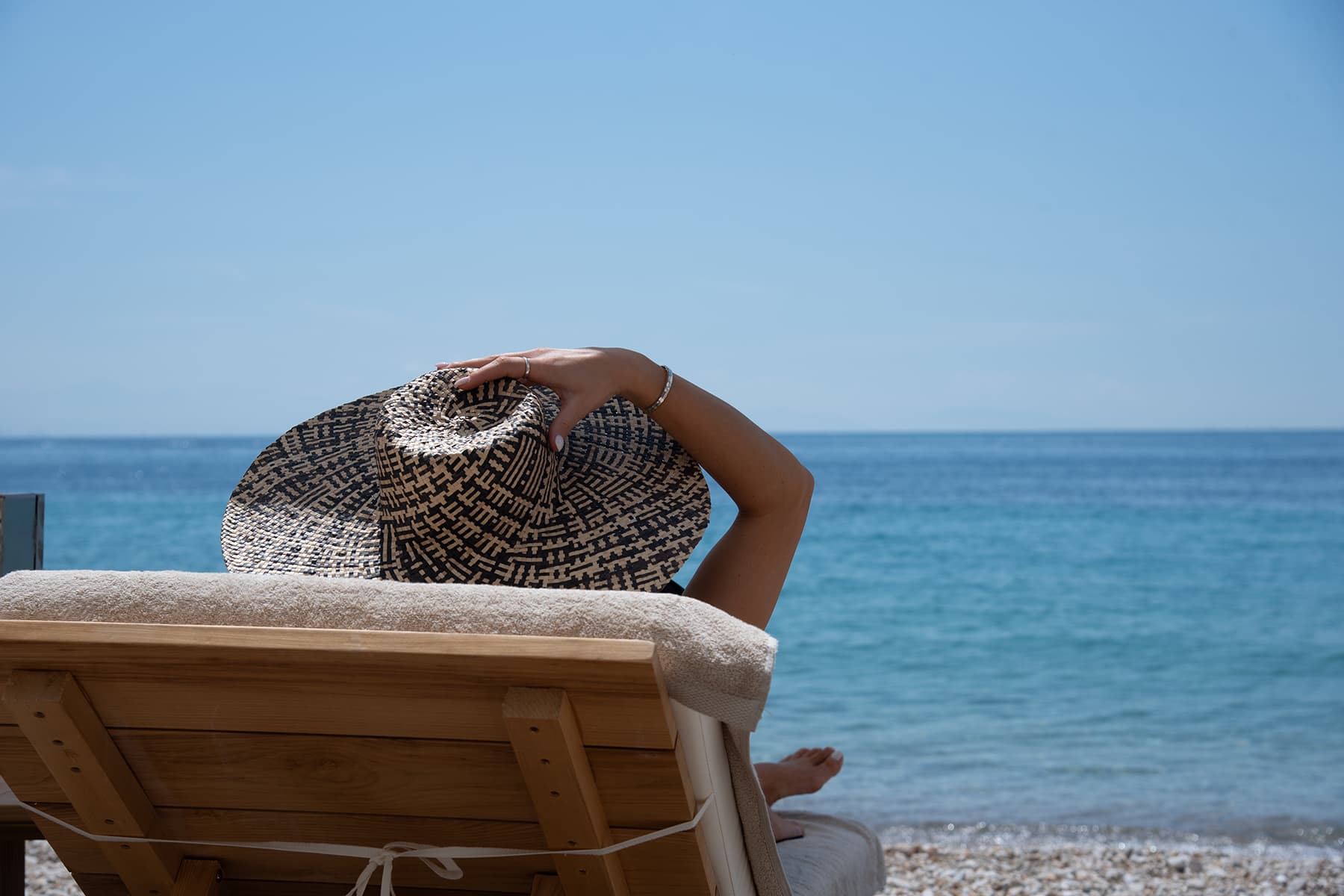 Beach life at Crown on the Beach in Barbati, Corfu