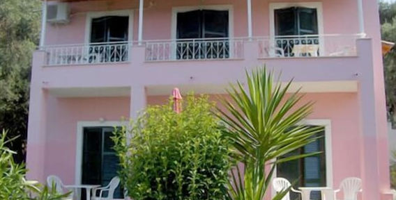 Exterior and garden at Ipsia Apartments in Paleokastritsa
