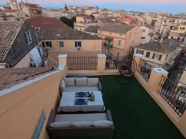 Rooftop terrace at Ionian Pearl Apartments And Suites in Corfu Town