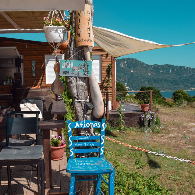 Canteen Afionas at the Porto Timoni viewpoint in Afionas, Corfu
