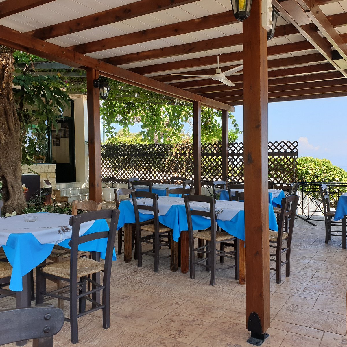 The Three Brothers fish taverna in Astrakeri, Corfu