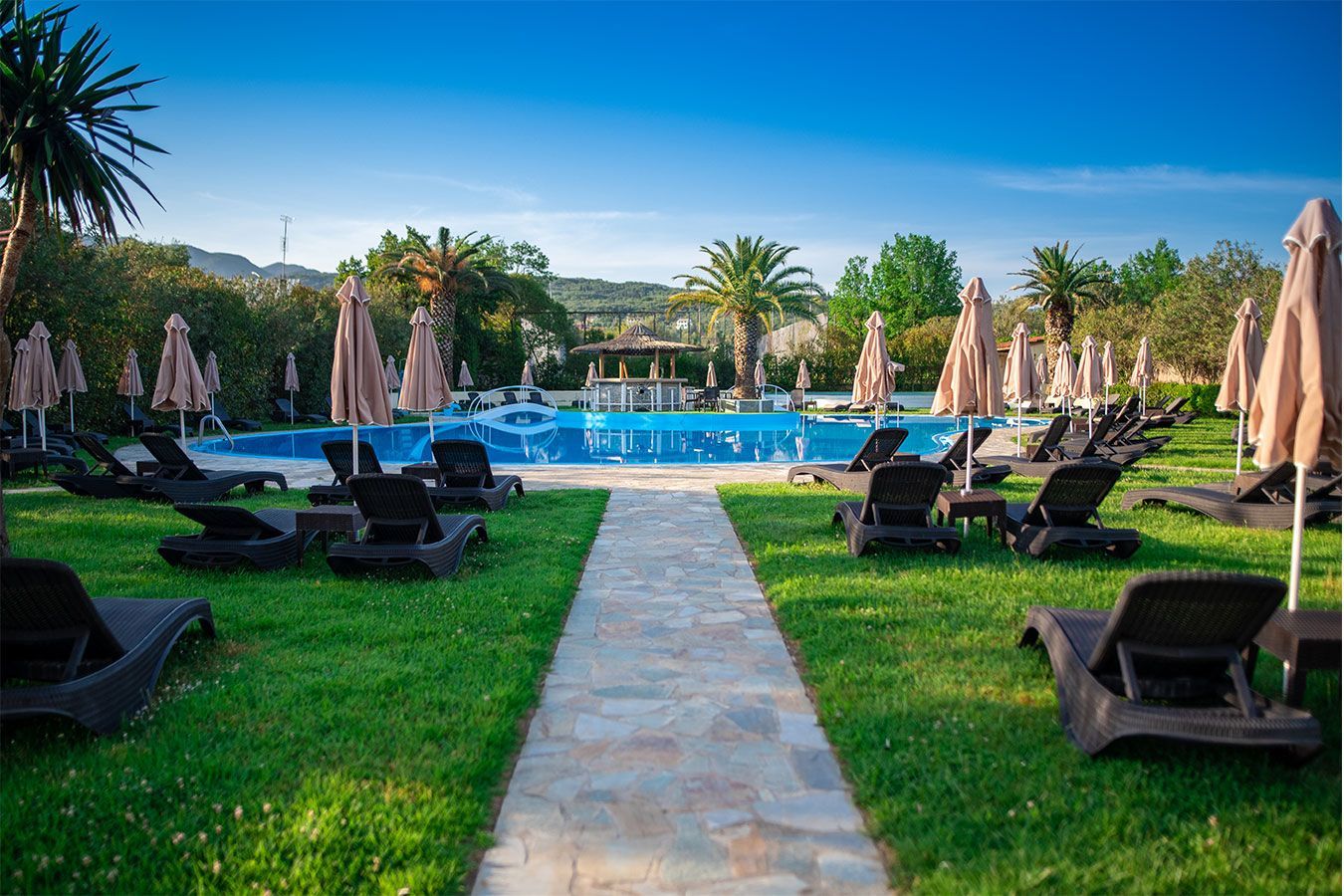 Pegasus Hotel offers hotel accommodation in Roda, with our guide tagging it for families, couples and value breaks.