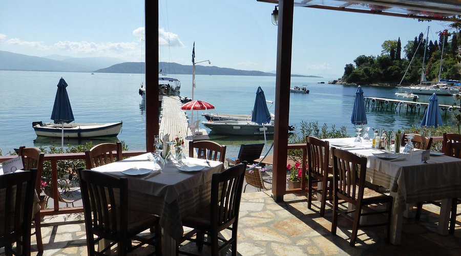 Taverna Agni waterfront dining on Agni Bay, Corfu