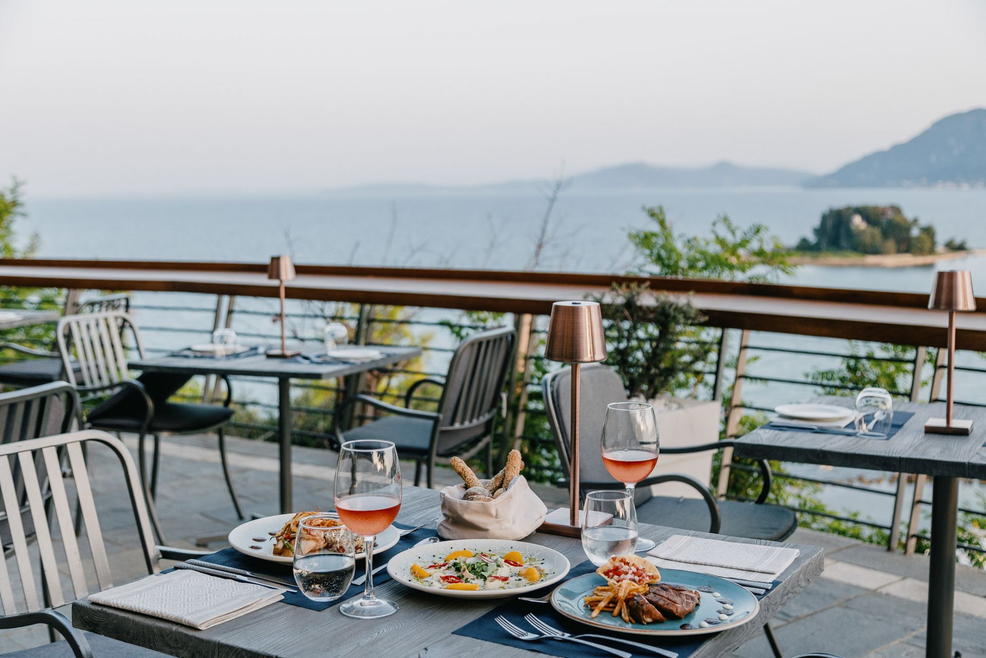 La Veranda di Corfu terrace at Corfu Holiday Palace