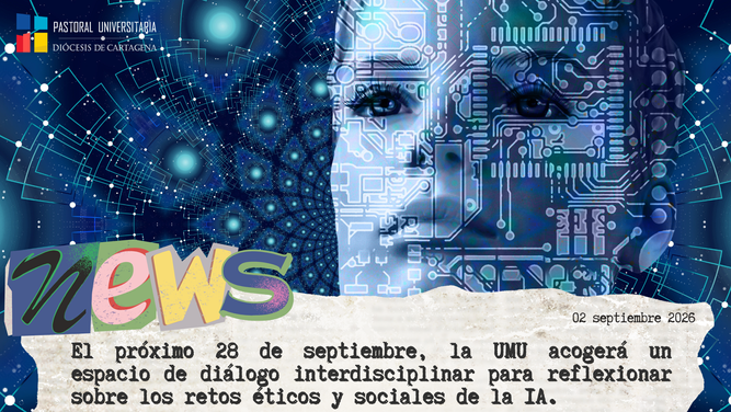Cartel de la Jornada Magnifica Humanitas en la Universidad de Murcia sobre Inteligencia Artificial.