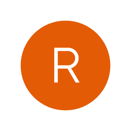 Letter R in an orange circle