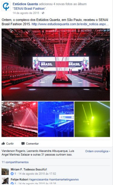 Quanta Studios's Facebook page