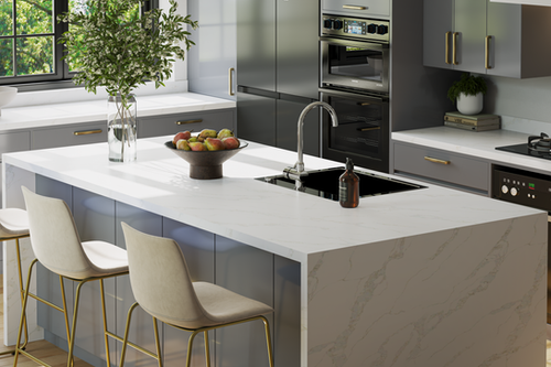 Mars Gold Calacatta Quartz Combo Stone Concepts