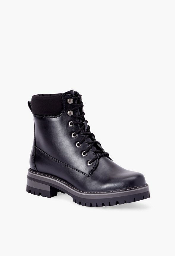 Thumbnail: Coturno pespontado com cadarço 