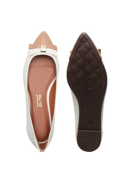 Thumbnail: Sapatilha Santa Lolla Verniz Nude/Branca