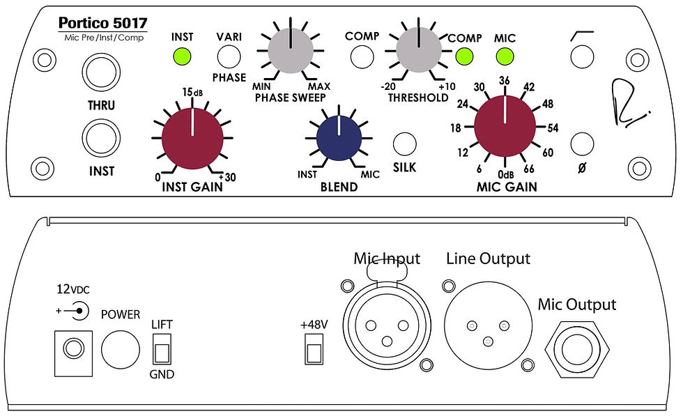 Thumbnail: Rupert Neve Designs 5017 Mobile Mic Pre / DI / Compressor