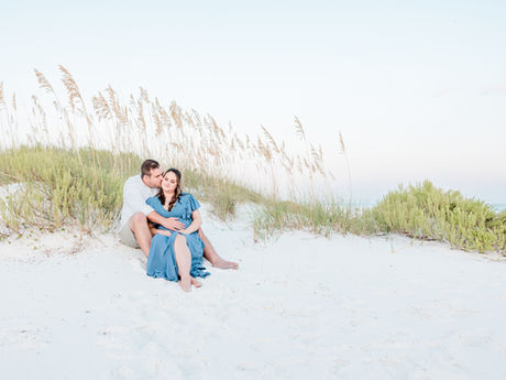 A Beach Maternity Session at Gulf Islands National Seashore | Turner Family