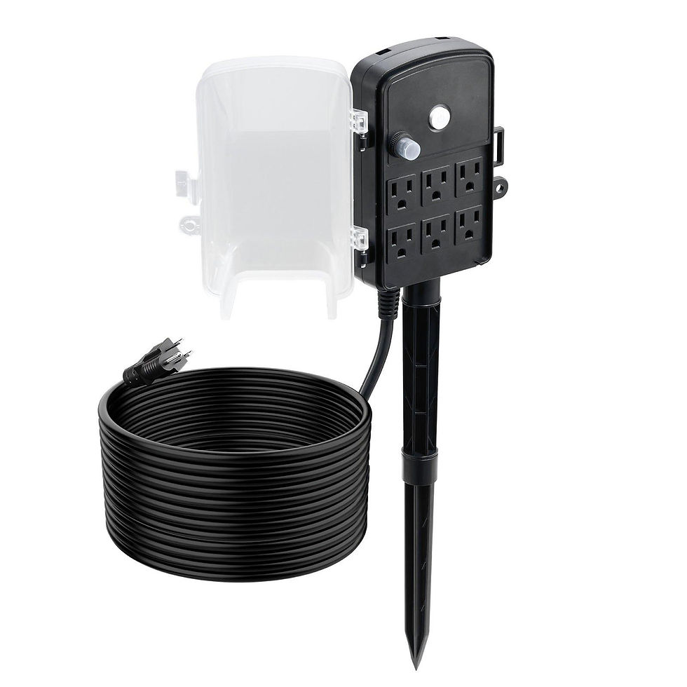 Thumbnail: VEVOR Outdoor Power Stake, 25 FT Extension Cord, Outdoor Power Strip