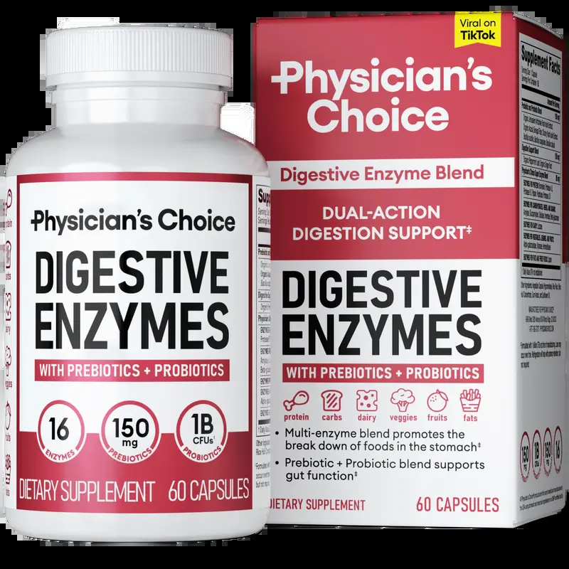 Thumbnail: Digestive Enzymes by Physician'S Choice - Multi Enzymes, Organic Prebiotics & Pr