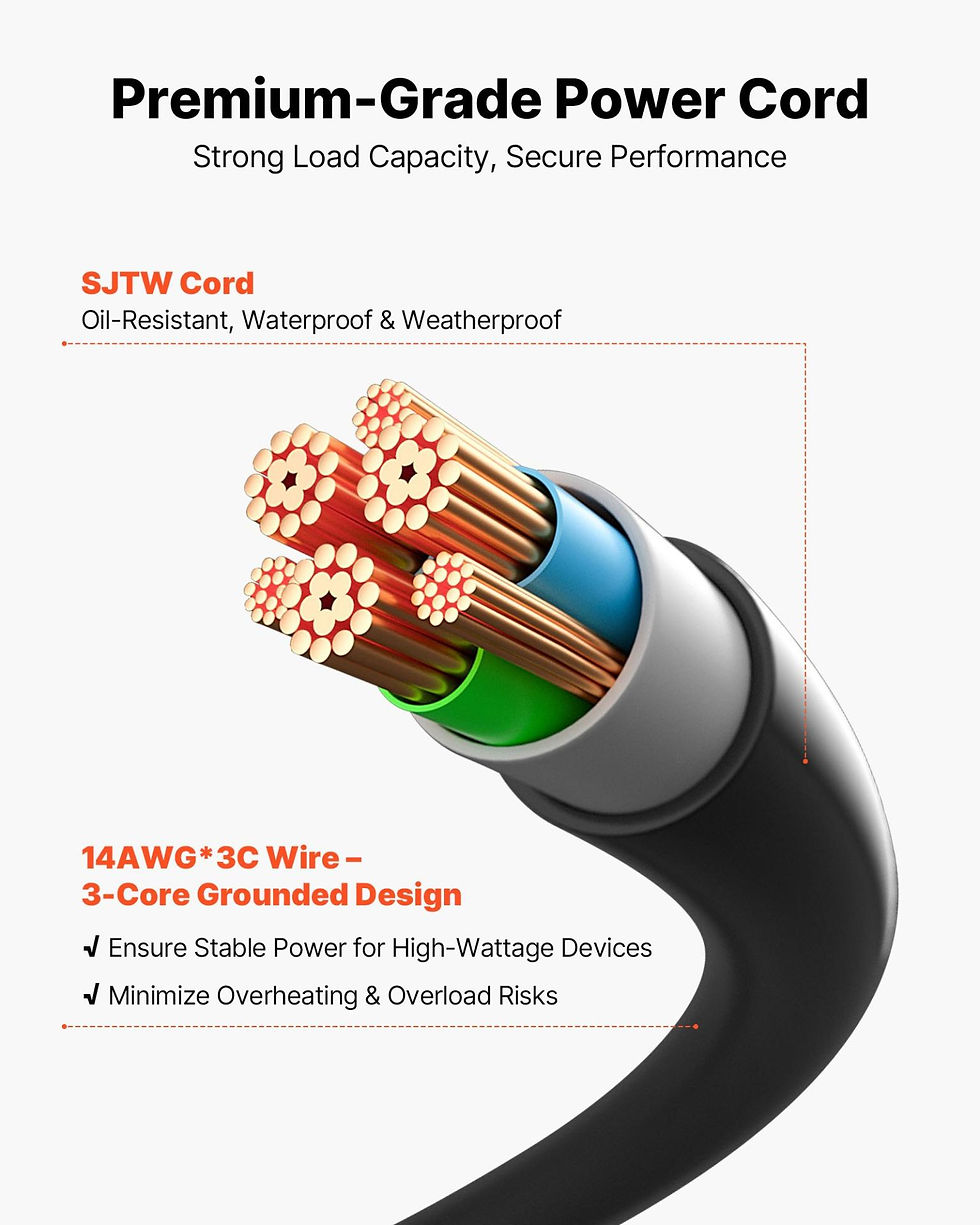 Thumbnail: VEVOR Outdoor Power Stake, 25 FT Extension Cord, Outdoor Power Strip