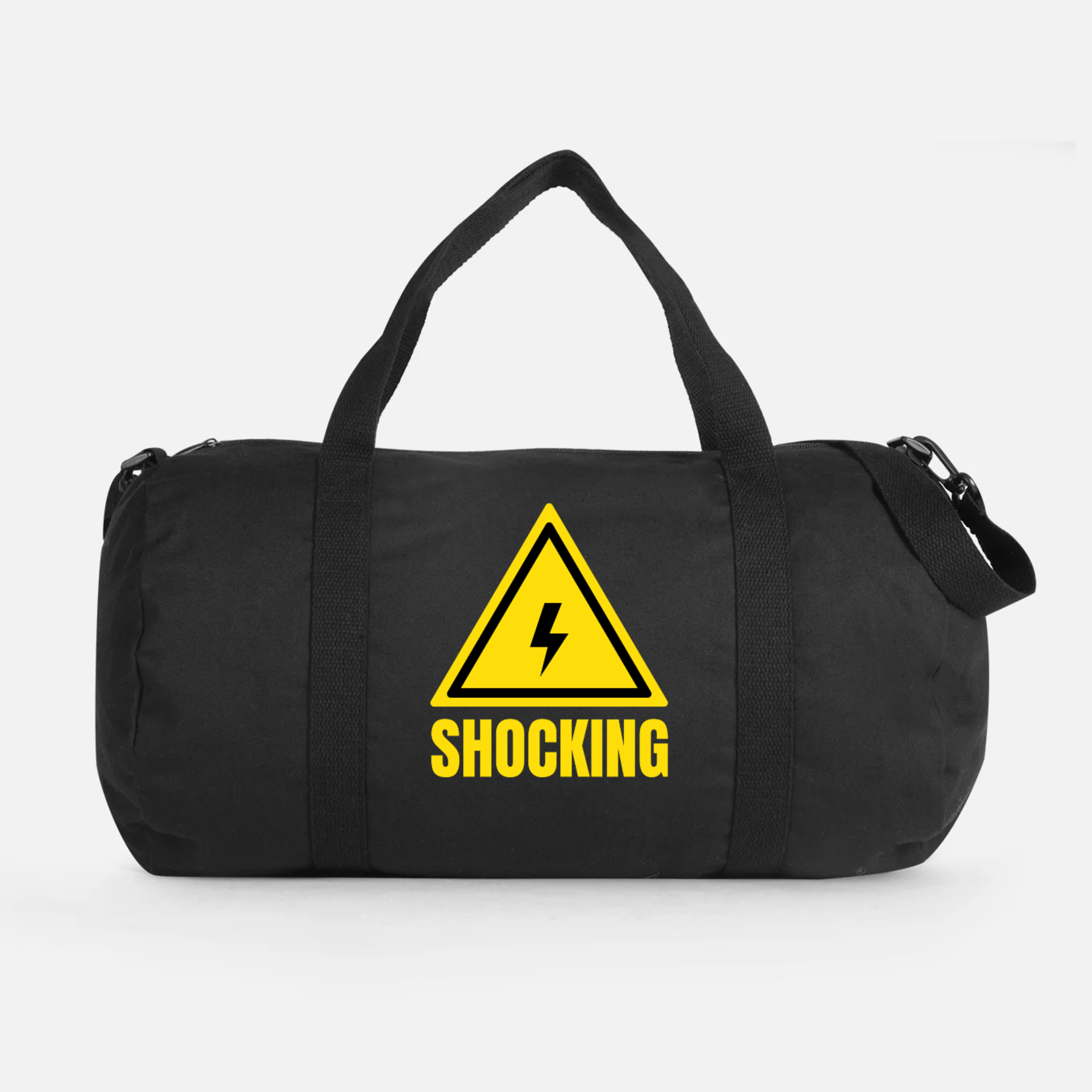Weekender Duffel Bag featuring the Shocking sign