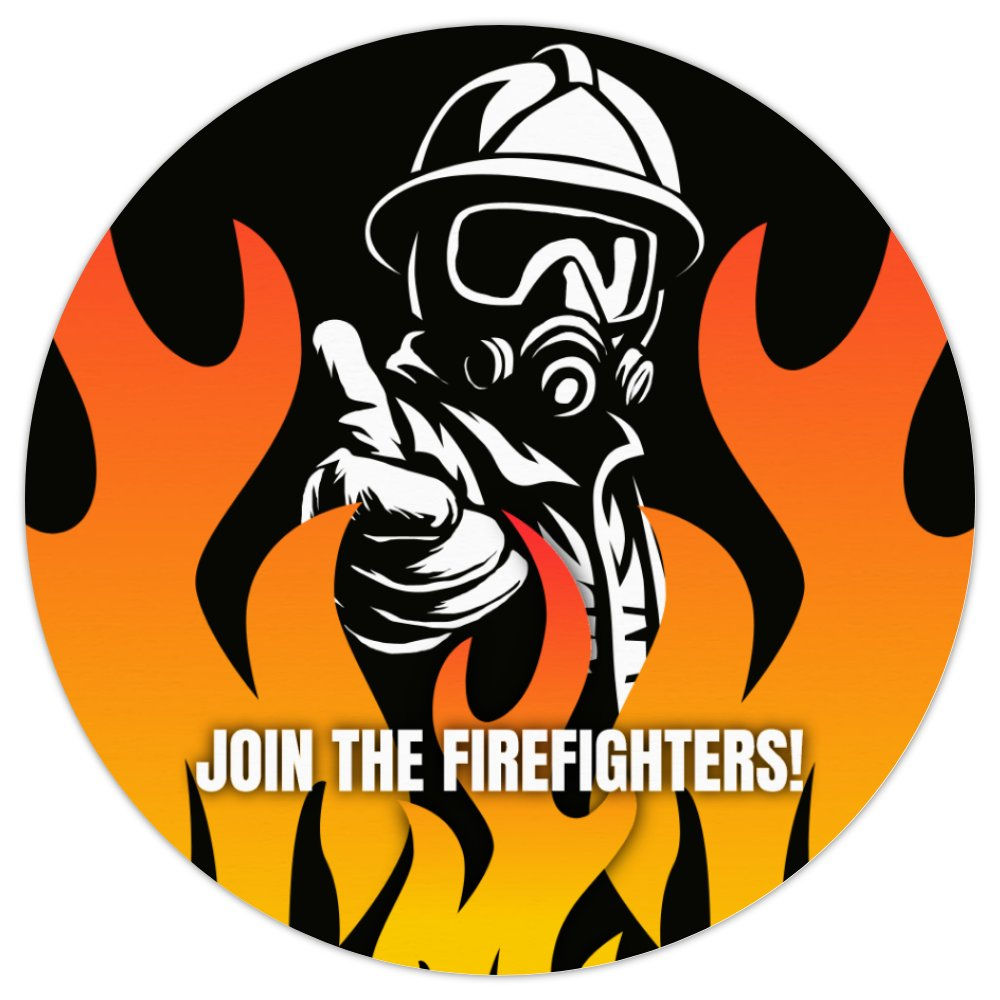 Sheet Stickers Join The Firefighters! (1pack - 48 stickers)