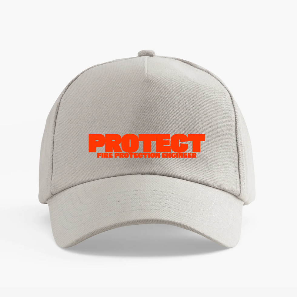 Thumbnail: Printed Baseball Cap Fire Protection Engineer - Protect design in grey