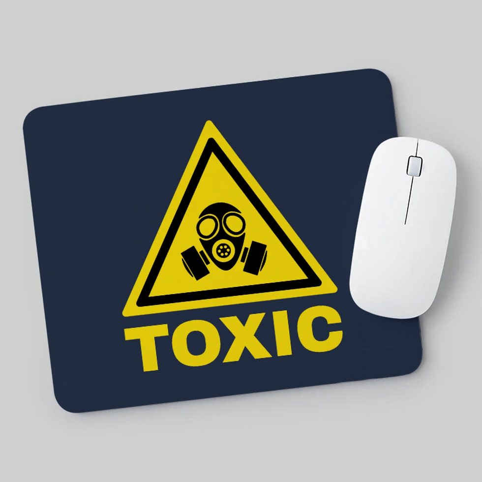 Thumbnail: Photo mouse pad with Toxic sign in navy