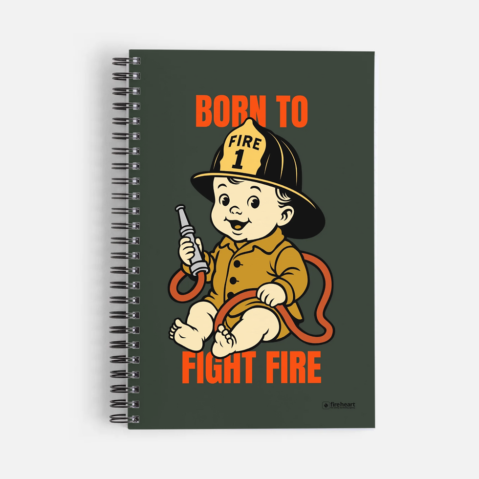 Thumbnail: Notebooks Born to Fight Fire in forest green