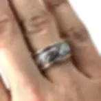 Miniature : ÉTIENNE, jonc méditation argent et or, anneaux mobiles personnalisés.