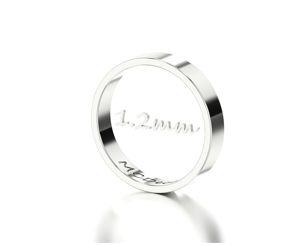 Miniature : Jonc 4 mm en argent. Inscriptions intérieures et/ou extérieures incluses.