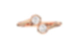 Miniature : LAURIE - 2 Pierres 4mm/ 0.50ct de diamants, Or 10K, jaune, rose, blanc.