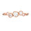 Miniature : CATHERINE - 5 Pierres / 0.51ct de diamants, OR 10K, jaune, rose, blanc.