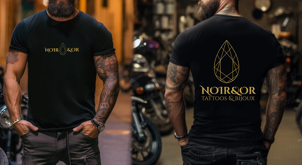 Miniature : T-Shirt Noir et Or : Logo simple