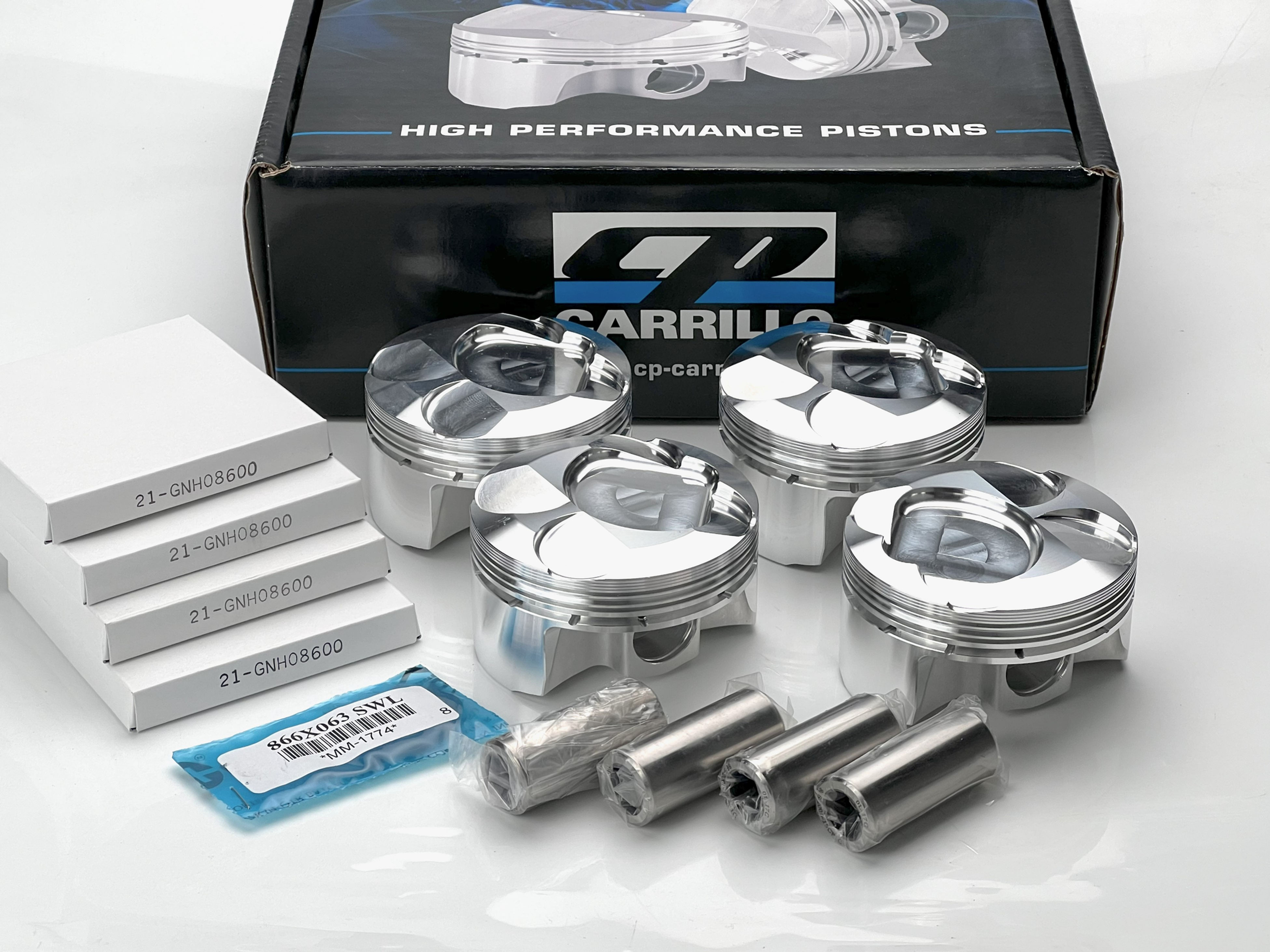 Piston Kit, Toyota 4U / Subaru FA20, Bore 86.050mm, CH 28.80mm, Dome 0.82cc