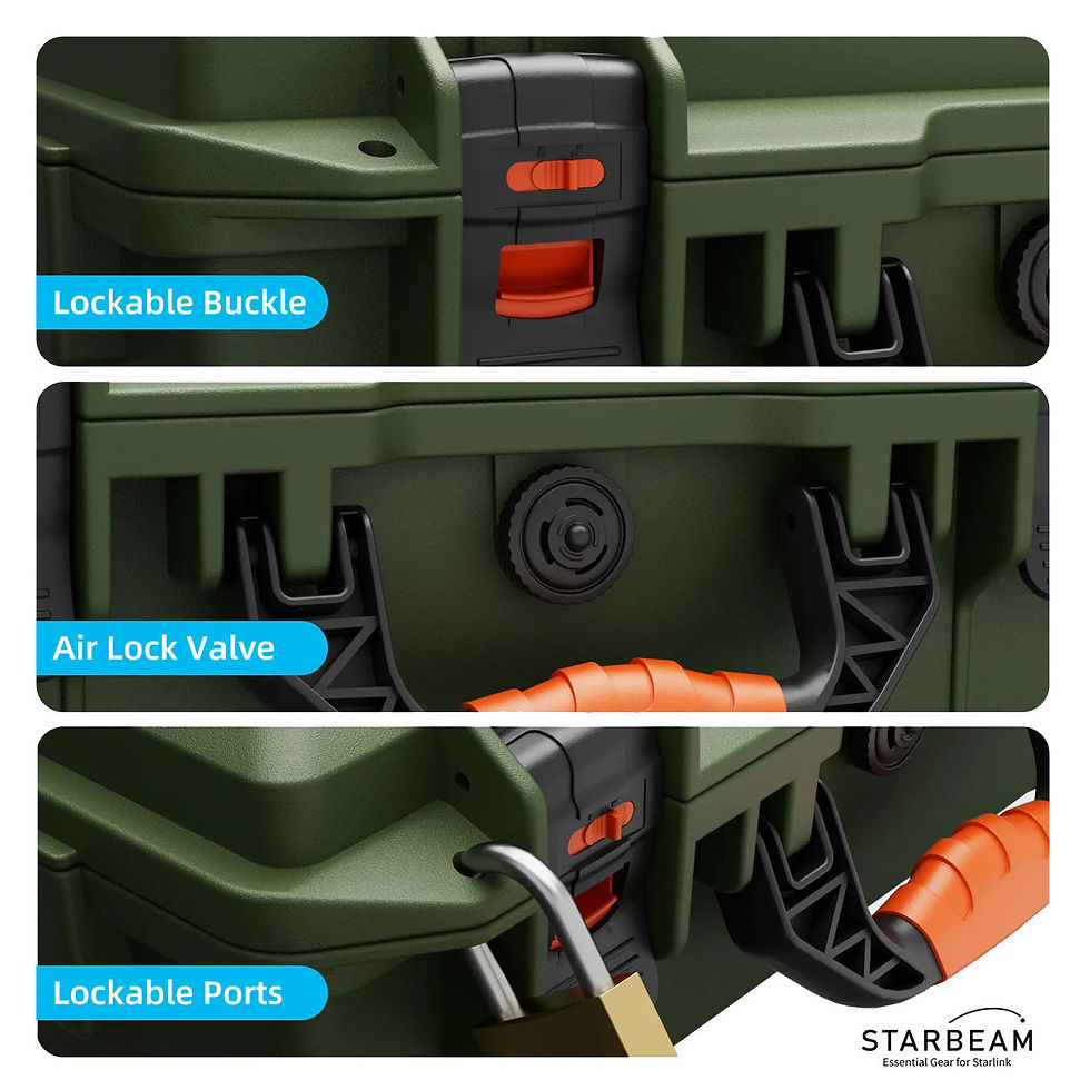 Thumbnail: STARBEAM Starlink Mini Hard Protective Travel Case with Storage - Green