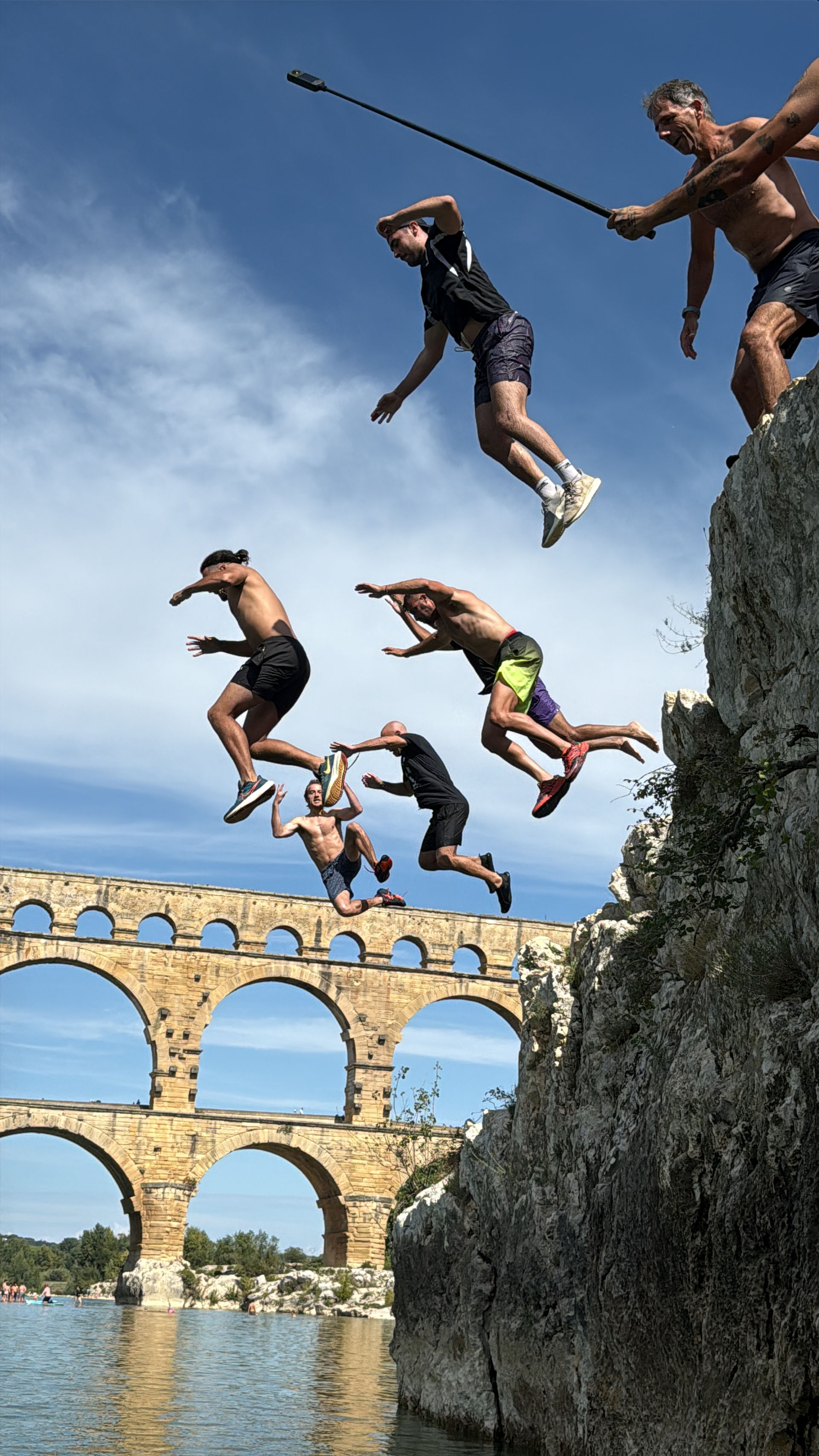 La descente du Guardon, le pont du Guard
