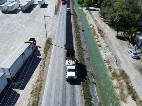 Realiza gobierno de Américo trabajos de conservación en carretera estatal Estación Calles-Xicoténcatl