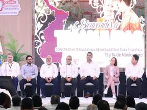 En representación del gobernador, Américo Villarreal Anaya, secretario de Obras Públicas inaugura Congreso Internacional de Infraestructura Turística