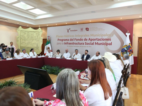 Impulsa Américo Villarreal proyectos municipales de infraestructura hídrica