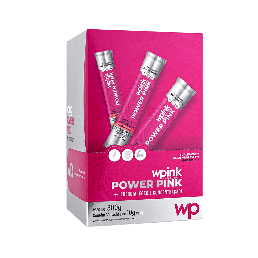 Pré treino -  maçã do amor - 30 sachês - 300g wpink 