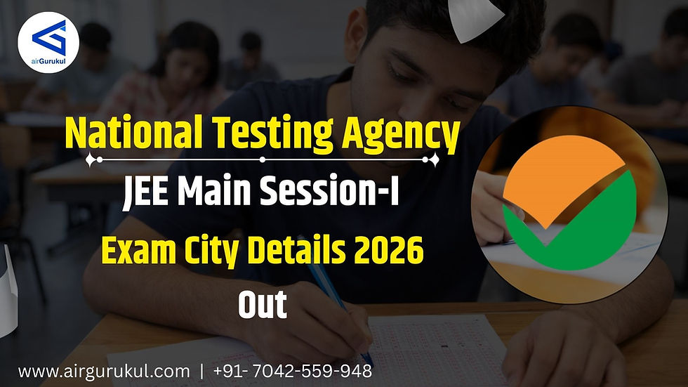 NTA JEE Main Session-I Exam City Details 2026 Out: Check Allotted City