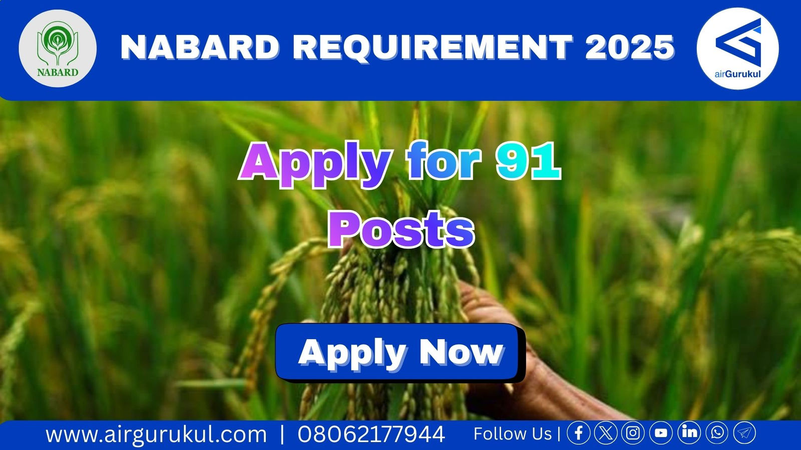 NABARD Grade A Vacancy 2025 – Apply for 91 Posts